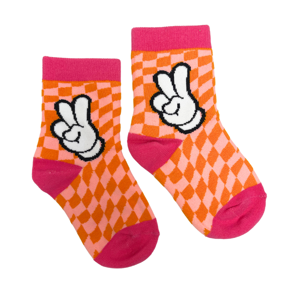 PEACEMINUSONE SOCKS ソックス オレンジ ピンク PEACEMINUSONE SOCKS ソックス オレンジ ピンク KIDS* PINK